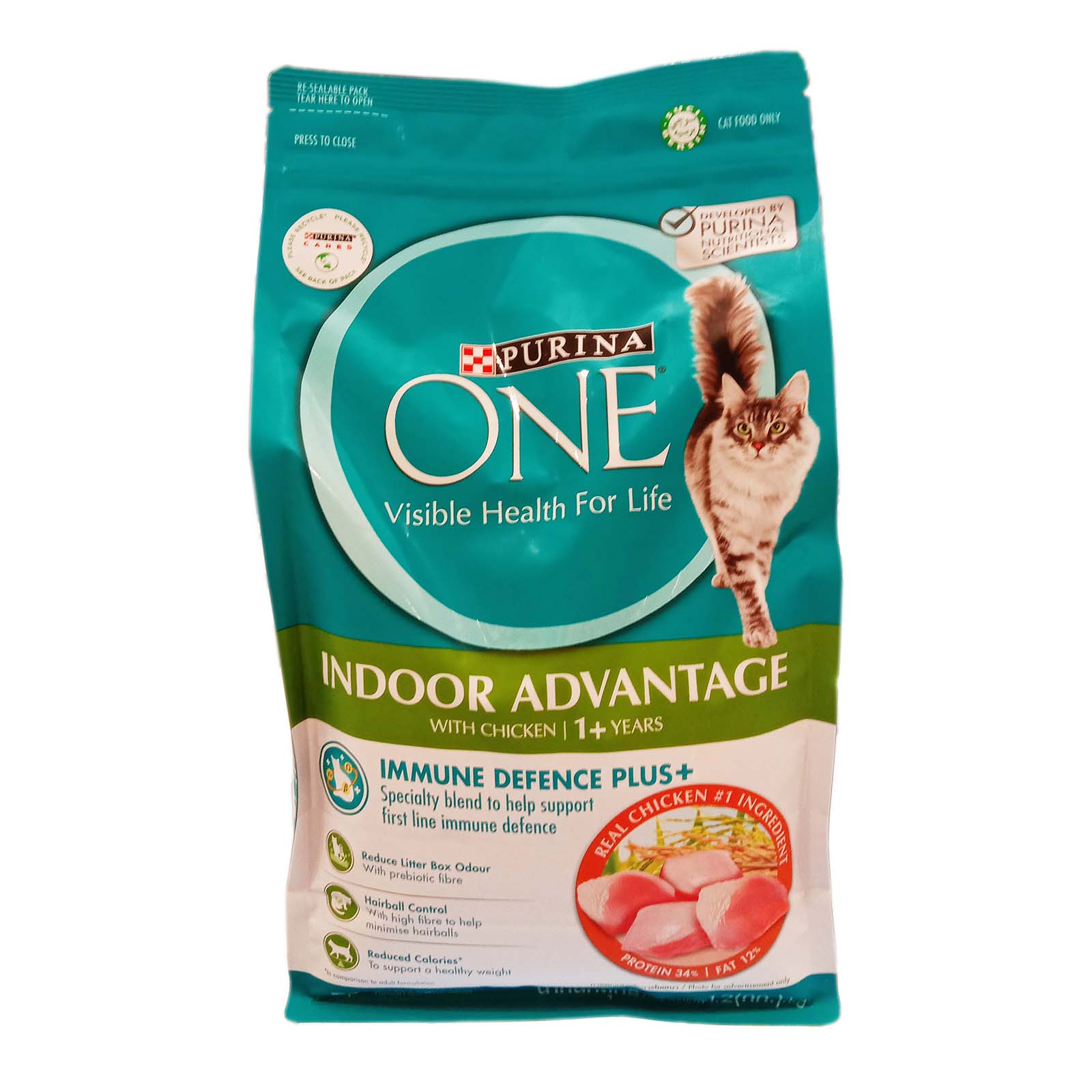 167506-1-1_0e09c6dd-83f7-4075-80c9-6b4d1af81105 Purina One Indoor Advantage Chicken Dry Cat Food 1.2kg - Image 1