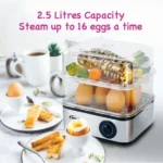 PowerPac Egg Steamer, Food Steamer 2.5L Multi function 2 Tier Steamer (PPS706) - Image 7