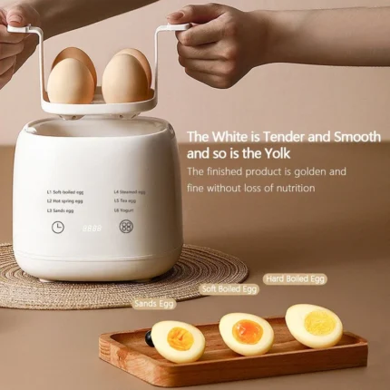 [SG Seller]🔥Egg Boiler Household Small Hard Boiled Egg Maker Automatic Power off 7 Modes Breakfast Cooker 3 Pin Plug