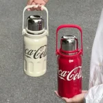 2025 new】800/1200ml GERM Coca-Cola Co-Branded Thermos Cup 316 Stainless Steel Liner Tumbler Portable Cold Kettle Double Drink - Image 3