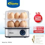 PowerPac Egg Steamer, Food Steamer 2.5L Multi function 2 Tier Steamer (PPS706) - Image 3