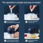 Electric Garlic Chopper.Mini Portable Veggie Chopper - Image 5