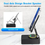 3-in-1 Foldable Bluetooth Speaker Stand with Power Bank - Image 10