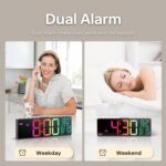 10.5'' Digital Large Alarm Clock with 8-in-1 RGB Colors - Image 13