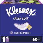 Click to see full view Kleenex Expressions Ultra Soft Facial Tissues, 8 Flat Boxes, 120 Tissues per Box, 3-Ply, Packaging May Vary - Image 2