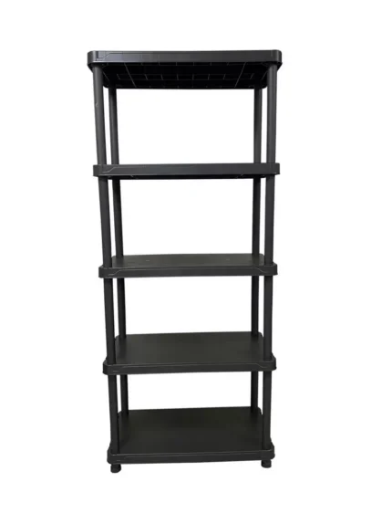 HOMEZ, Storage Plastic Shelf, 5 Shelves, 90X180X45 CM, Black