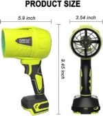 Turbo Jet Leaf Blower: Cordless Leaf Blower for Yard Leaves, Driveway Sand & Car Drying - 1000,000 RPM High Speed with Ergonomic Handle for Easy Operation - Image 7