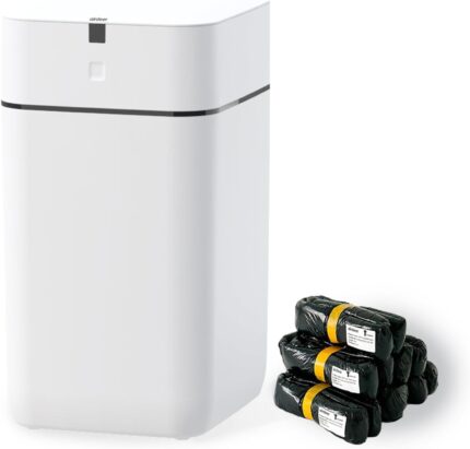 Limited-Quantity Anniversary Deal：Airdeer Automatic Trash Can, 4 Gallon Self Sealing and Self-Changing Smart Trash Can