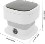 Portable Washing Machine, 10L Large Capacity Portable Washing Machine - Foldable Mini Washer 3 Intelligent Modes for Deep Cleaning Underwear, Socks, Clothes, Pet Supplies - Image 9