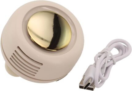 Portable Clip On Fan, 3-Speed Silent Mini Bladeless Fans, Mini USB Rechargeable 360°