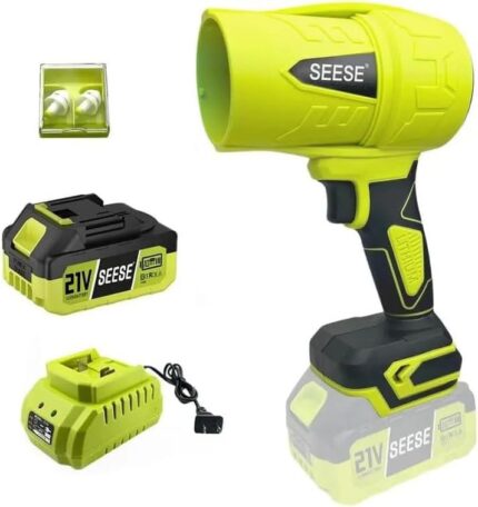 Turbo Jet Leaf Blower: Cordless Leaf Blower for Yard Leaves, Driveway Sand & Car Drying - 1000,000 RPM High Speed with Ergonomic Handle for Easy Operation