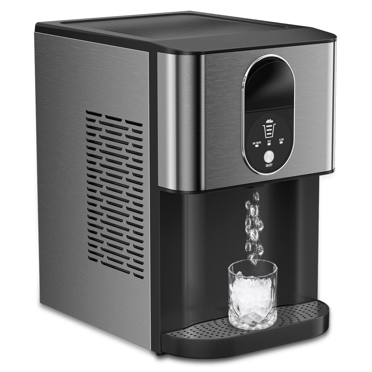 51m57Us80wL._AC_SL1080.jpg Limited-Quantity Anniversary Deal:Kndko Nugget Ice Maker,Self Dispensing Pellet Ice Maker,44lbs/24H, Self Cleaning Ice Maker,3.3lbs Ice Storage - Image 1