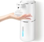 Automatic Foam Soap Dispenser, 380ml Rechargeable Touchless Wall Mounted Soap Dispenser with 4 Adjustable Levels, IPX5
