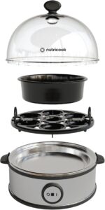 NutriCook Rapid Egg Cooker: 7 Egg Capacity Electric Egg Cooker for Boiled Eggs, Poached Eggs, Scrambled Eggs, or Omelettes with Auto Shut Off Feature - Image 5