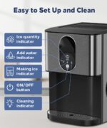 Limited-Quantity Anniversary Deal：Kndko Nugget Ice Maker,Self Dispensing Pellet Ice Maker,44lbs/24H, Self Cleaning Ice Maker,3.3lbs Ice Storage - Image 2