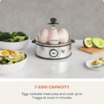 NutriCook Rapid Egg Cooker: 7 Egg Capacity Electric Egg Cooker for Boiled Eggs, Poached Eggs, Scrambled Eggs, or Omelettes with Auto Shut Off Feature - Image 2