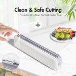 Aluminum Foil & Plastic Wrap Dispenser with Cutter - Easy One-Hand Operation, Space-Saving Kitchen Organizer for Worktops & Cabinets, Magnetic Cling Film Dispenser - Image 7