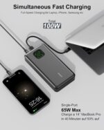 65W Power Bank, 25000mAh Travel Essential USB C Laptop Portable Charger, 100W Total Fast Charging Battery Pack for MacBook Dell XPS iPad Tablet Steam Deck iPhone 17-12 Series Samsung Switch and More - Image 3