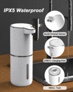 Automatic Foam Soap Dispenser, 380ml Rechargeable Touchless Wall Mounted Soap Dispenser with 4 Adjustable Levels, IPX5 - Image 6