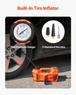 VEVOR Electric Car Jack, 5 Tons /11000 lbs, Electric Scissor Jack with Built-in Inflator, 12V Tire Change Replacement with Electric Impact Wrench & LED Light, Portable Jack kit for Sedan, SUV, Truck - Image 7