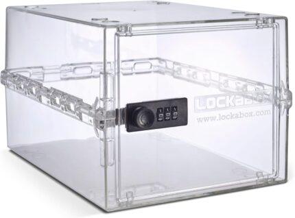 Lockabox One™ | Premium Lock Box | Medium Combination Lock Box For Food, Medicine & Home Safety | External Size 12 x 8 x 6.6 inches