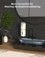 Automatic Foam Soap Dispenser, 380ml Rechargeable Touchless Wall Mounted Soap Dispenser with 4 Adjustable Levels, IPX5 - Image 3