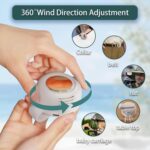 Portable Clip On Fan, 3-Speed Silent Mini Bladeless Fans, Mini USB Rechargeable 360° - Image 5