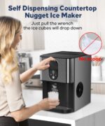 Limited-Quantity Anniversary Deal：Kndko Nugget Ice Maker,Self Dispensing Pellet Ice Maker,44lbs/24H, Self Cleaning Ice Maker,3.3lbs Ice Storage - Image 6