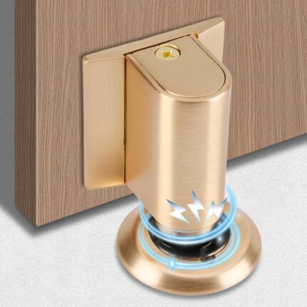Adjustable Magnetic Door Stopper with Zinc Alloy Base, No-Drill Floor Catch for Home/Office/Commercial Doors, 1-Pack (3/4 Gap)