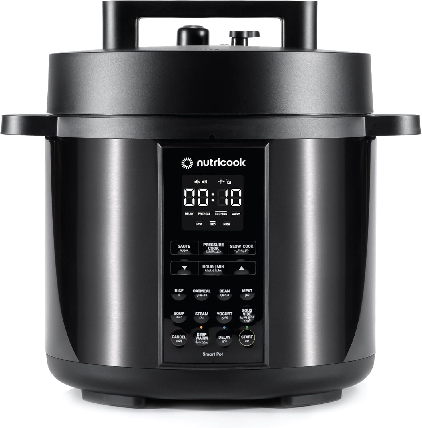 71UelbFXI9L._AC_SL1500_.jpg Nutricook Smart Pot 2, 8 Liters, 9 In 1 Electric Pressure Cooker, Steamer, Sauté Pot, Yogurt Maker & More, 12 Programs With New Lid, Two Years Warranty - Image 1