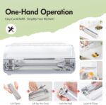 Aluminum Foil & Plastic Wrap Dispenser with Cutter - Easy One-Hand Operation, Space-Saving Kitchen Organizer for Worktops & Cabinets, Magnetic Cling Film Dispenser - Image 3