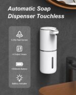 Automatic Foam Soap Dispenser, 380ml Rechargeable Touchless Wall Mounted Soap Dispenser with 4 Adjustable Levels, IPX5 - Image 2