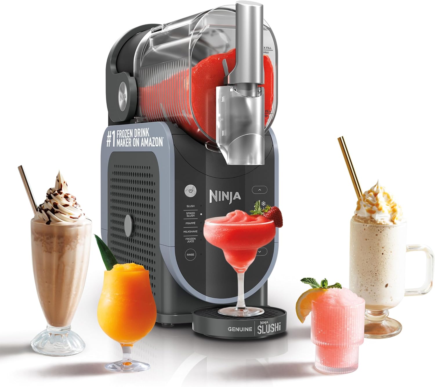 81i7-o7KpOL._AC_SL1500_.jpg Ninja SLUSHi Frozen Drink & Slushie Machine with RapidChill Technology | 88 oz. Easy Fill Vessel | 5 Preset Programs | Make Margaritas, Frappés, & More | With Dishwasher Safe Parts | Black | FS301 - Image 1