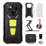DOOGEE V Max Play 5G Rugged Android 15 Phone with 480P HD Portable Autofocus Projector