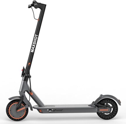 Maxshot Electric Scooter, 14" Tire, 22 Mph Top Speed, 50 Miles Long Range, Folding Escooter for Adults with Seat Bag, Dual Braking, Dual Suspension, App