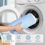 Teletrogy Shoe Washing Machine Bags, Reusable Laundry Bag for Washer and Dryer, Durable Fluffy Fiber Keep Clean, 2 Pairs Adjustable Trees for All Shoes, Blue - Image 2