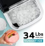 Celebrate with Us Anniversary Limited-Time & Limited-Quantity Deal OMR 9.9：EUHOMY Nugget Ice Maker Countertop with Handle, Ready in 6 Mins, 34lbs Per Day, Removable Top Cover, Auto-Cleaning, Portable Sonic Ice Maker with Basket and Scoop, for Home/Party/RV/Camping - Image 11