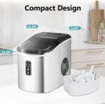 Celebrate with Us Anniversary Limited-Time & Limited-Quantity Deal OMR 9.9：EUHOMY Nugget Ice Maker Countertop with Handle, Ready in 6 Mins, 34lbs Per Day, Removable Top Cover, Auto-Cleaning, Portable Sonic Ice Maker with Basket and Scoop, for Home/Party/RV/Camping - Image 7