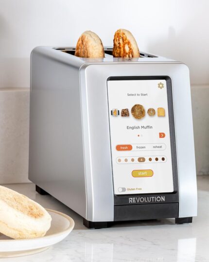 While Stocks Last：Revolution R270 High-Speed Touchscreen Toaster, 2-Slice Smart Toaster with Patented InstaGLO Technology & Gluten-Free, Panini & 16 Bread Modes
