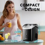 Celebrate with Us Anniversary Limited-Time & Limited-Quantity Deal OMR 9.9：EUHOMY Nugget Ice Maker Countertop with Handle, Ready in 6 Mins, 34lbs Per Day, Removable Top Cover, Auto-Cleaning, Portable Sonic Ice Maker with Basket and Scoop, for Home/Party/RV/Camping - Image 14