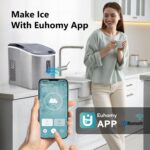 Celebrate with Us Anniversary Limited-Time & Limited-Quantity Deal OMR 9.9：EUHOMY Nugget Ice Maker Countertop with Handle, Ready in 6 Mins, 34lbs Per Day, Removable Top Cover, Auto-Cleaning, Portable Sonic Ice Maker with Basket and Scoop, for Home/Party/RV/Camping - Image 12