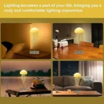 Aurora Mood Light, Dynamic Jellyfish LED Lamp, RGB Gradient, Voice Control, Hanging Indoor Light, Eye-Friendly Warm Light, Sound Activated, Rechargeable Battery, USB Dual Power, Plastic Material, Button Switch, ≤36V, 600mAh Battery Capacity - Image 5