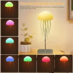 Aurora Mood Light, Dynamic Jellyfish LED Lamp, RGB Gradient, Voice Control, Hanging Indoor Light, Eye-Friendly Warm Light, Sound Activated, Rechargeable Battery, USB Dual Power, Plastic Material, Button Switch, ≤36V, 600mAh Battery Capacity - Image 4