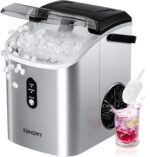 Celebrate with Us Anniversary Limited-Time & Limited-Quantity Deal OMR 9.9：EUHOMY Nugget Ice Maker Countertop with Handle, Ready in 6 Mins, 34lbs Per Day, Removable Top Cover, Auto-Cleaning, Portable Sonic Ice Maker with Basket and Scoop, for Home/Party/RV/Camping - Image 3