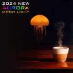 Aurora Mood Light, Dynamic Jellyfish LED Lamp, RGB Gradient, Voice Control, Hanging Indoor Light, Eye-Friendly Warm Light, Sound Activated, Rechargeable Battery, USB Dual Power, Plastic Material, Button Switch, ≤36V, 600mAh Battery Capacity - Image 3