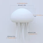 Aurora Mood Light, Dynamic Jellyfish LED Lamp, RGB Gradient, Voice Control, Hanging Indoor Light, Eye-Friendly Warm Light, Sound Activated, Rechargeable Battery, USB Dual Power, Plastic Material, Button Switch, ≤36V, 600mAh Battery Capacity - Image 6